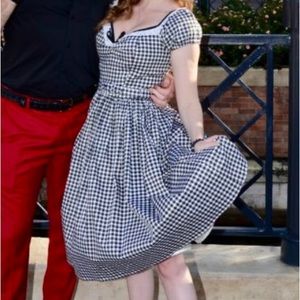 Vixen Micheline Pitt black gingham dress